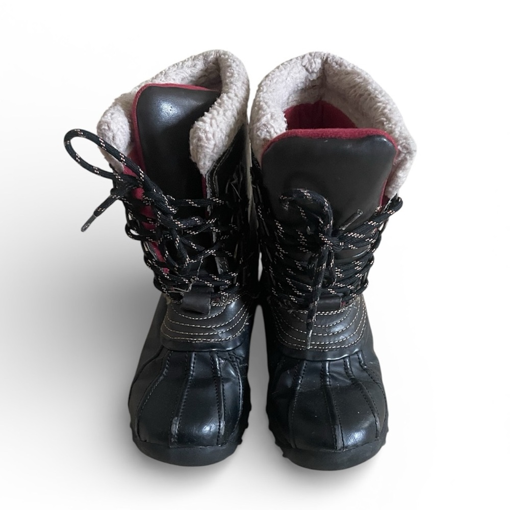 Kids Black and Brown  Snow Boots size 4